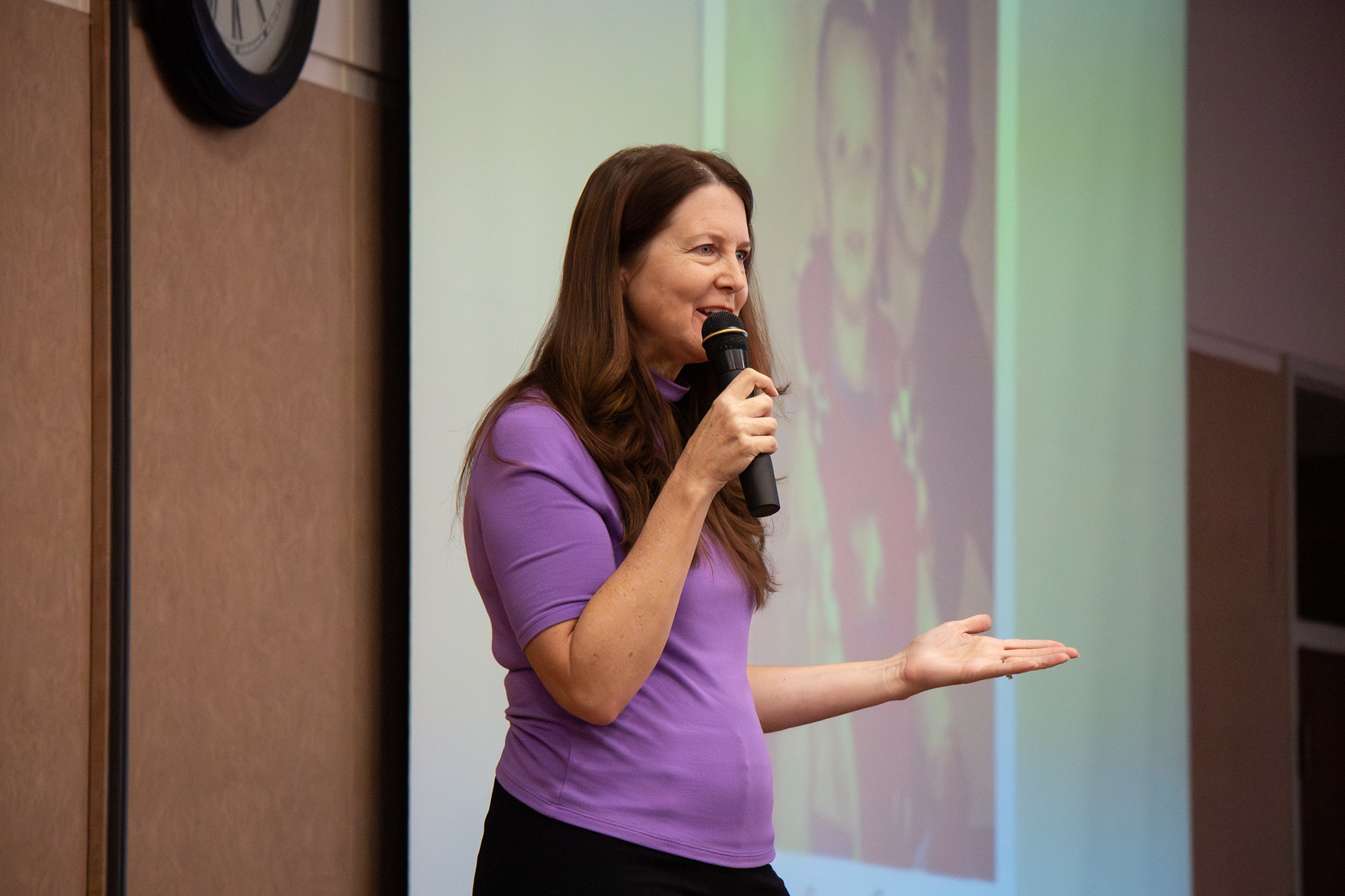 Speaker addressing an audience