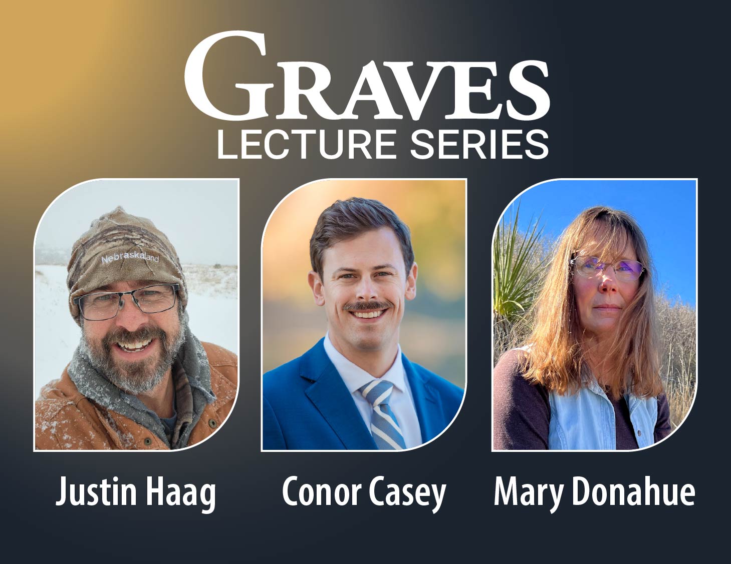 Composite photo of three speakers