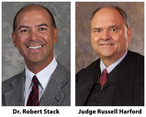 Dr. Robert Stack and Judge Russell Harford Commencement Speakers