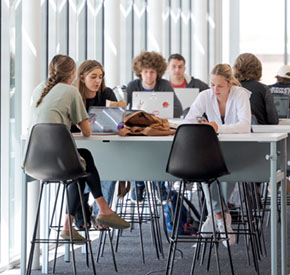 Students studying in the Math Science Center of Innovative Learning
