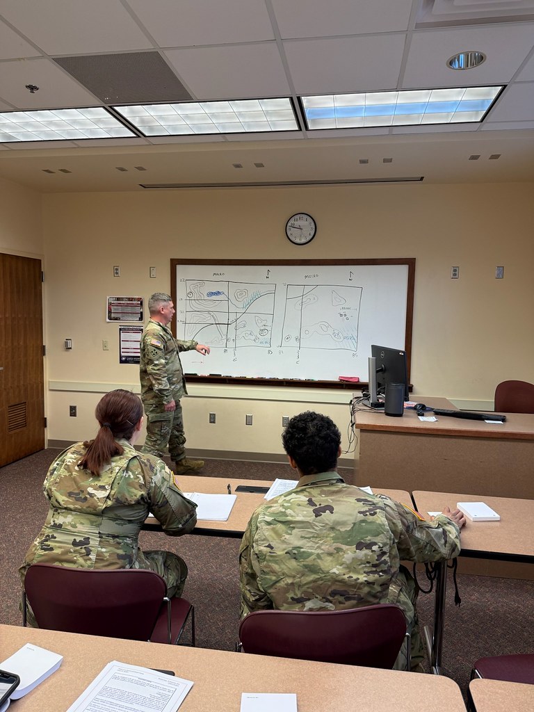 ROTC Students learning in classroom