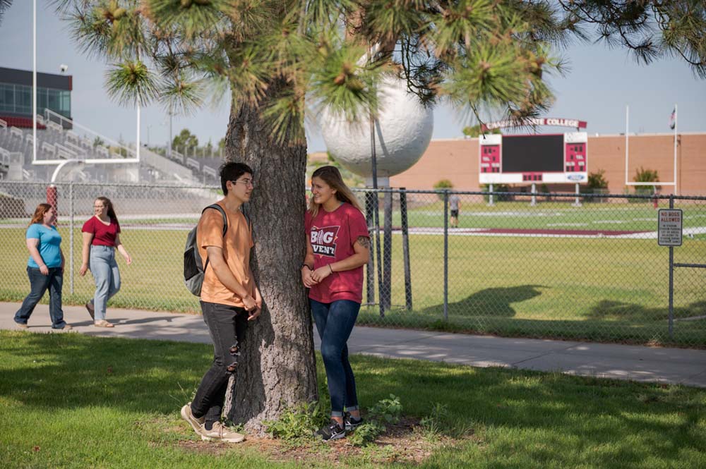 Students on campus