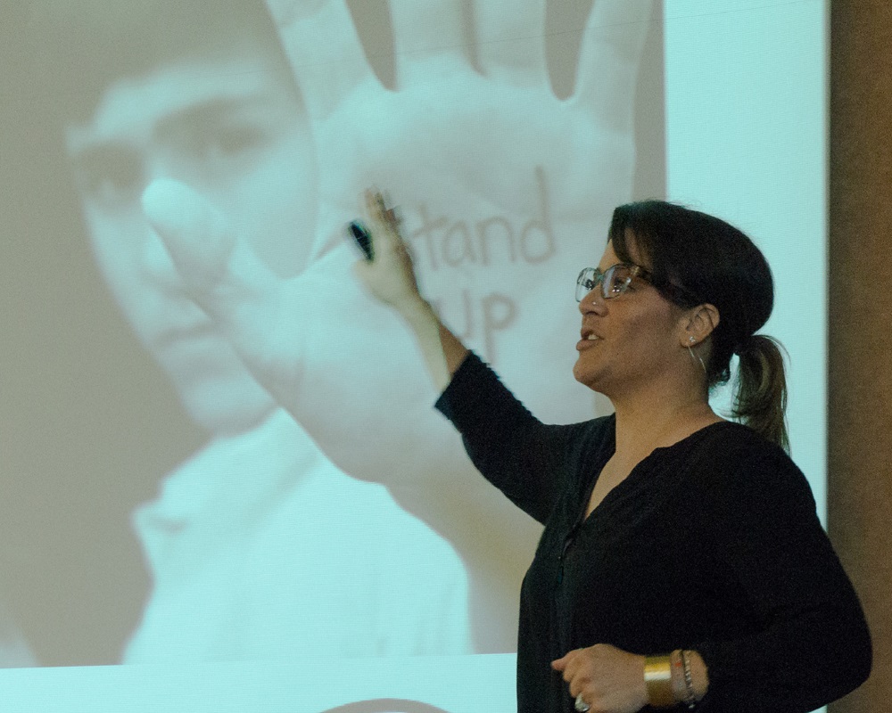 A photo of a Title IX presentation