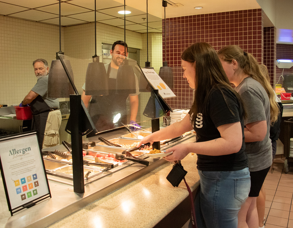 Students at the Late Night Breakfast