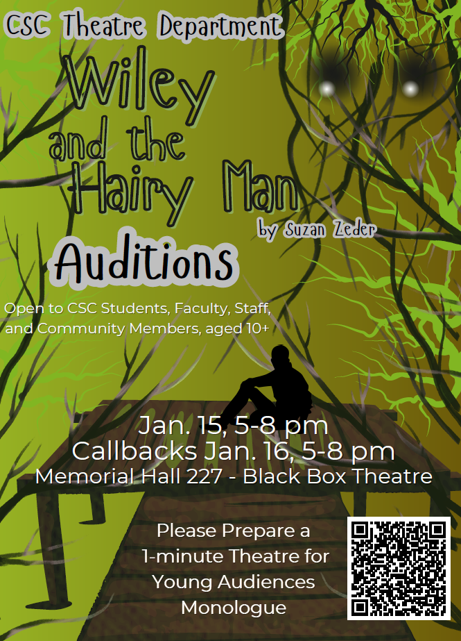Wiley and the hairy man auditions poster