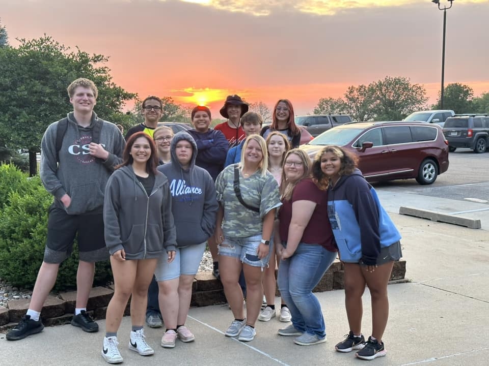 Picture of the upward bound group on a summer trip